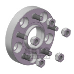 Проставки для вильоту коліс на Ford 25 мм, 5x112, діаметр 63,4 (STUD12x1,5) - фото товара в интернет магазине Автопроставка Киев
