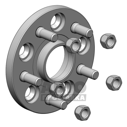 foto-Проставки для вылета колес на Tesla 15 мм 5x120 dia 64,1 (STUD14x1.5) фото, Артикул: 1058-04-7/15