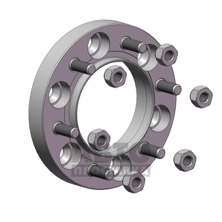 foto-Проставки для вылета колес на Hyundai 25 мм 6x139,7 dia 106,1 (STUD12x1.5) фото, Артикул: 1019-04-155/25
