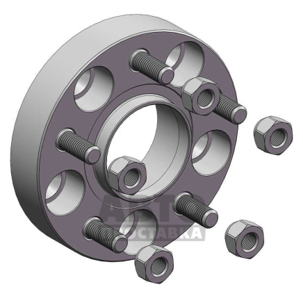 foto-Проставки для вылета колес на Fiat 30 мм 5x114,3 dia 66,1 (STUD12x1.25) фото 1