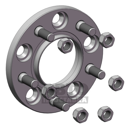 foto-Проставки для вылета колес на Volkswagen 15 мм 5x130 dia 84,1 (STUD14x1.5) фото 2