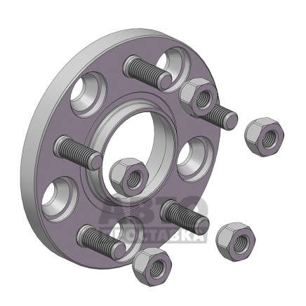 foto-Проставки для вылета колес на Isuzu 15 мм 5x114,3 dia 64.1 (STUD12X1.5) фото 1