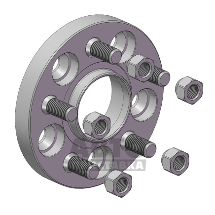 foto-Проставки для вылета колес на Jaguar 20 мм 5x108 dia 63,4 (STUD14x1.5) фото 3