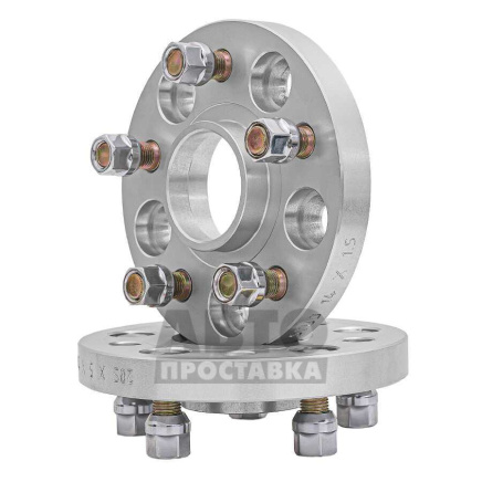 foto-Проставки для вылета колес на Tesla 20 мм 5x120 dia 64,1 (STUD14x1.5) фото 1