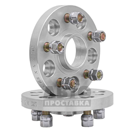 foto-Проставки для вылета колес на Tesla 20 мм 5x120 dia 64,1 (STUD14x1.5) фото 3