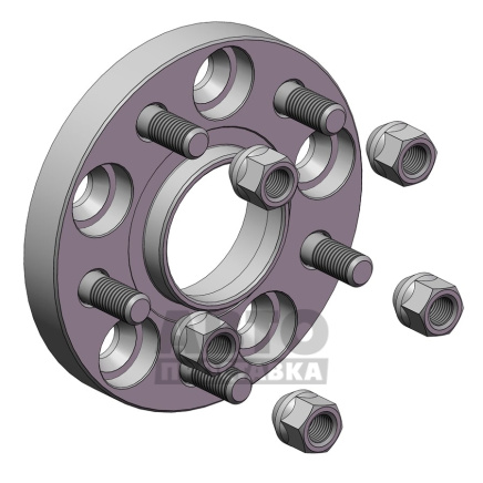 foto-Проставки для вылета колес на Ford 20 мм 5x114,3 dia 63,4 (STUD1-2) фото 3