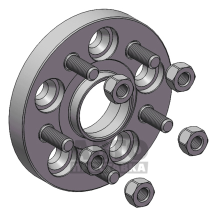 foto-Проставки для вылета колес на Chevrolet 20 мм 5x105 dia 56,6 (STUD12x1.5) фото 4