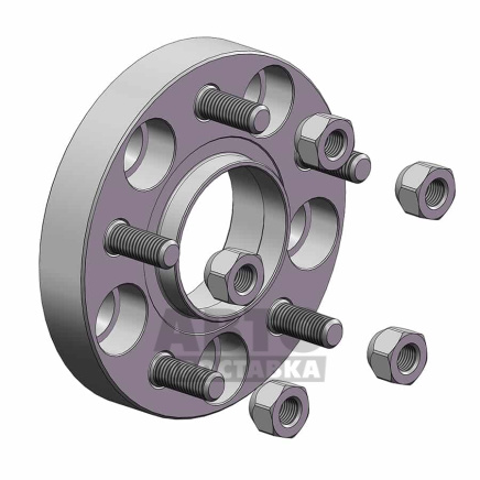 foto-Проставки для вылета колес на Nissan 25 мм 5x114,3 dia 66,1 (STUD12x1.25) фото, Артикул: 1002-04-14/25