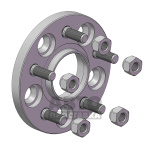 Проставки для вильоту коліс на Lincoln 15 мм 5x108 dia 63,4 (STUD12x1.5) - фото товара в интернет магазине Автопроставка Киев
