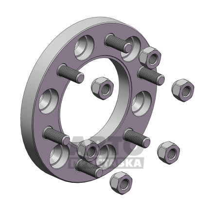 foto-Проставки для вылета колес на Nissan 20 мм 6x139,7 dia 100,1 (STUD12x1.25) - NL фото 2