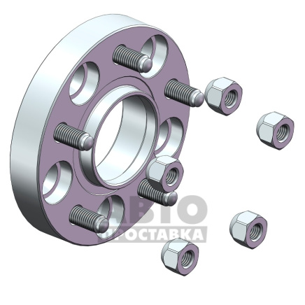 foto-Проставки для вылета колес на Kia 25 мм 5x114,3 dia 67,1 (STUD12x1.5) фото 4